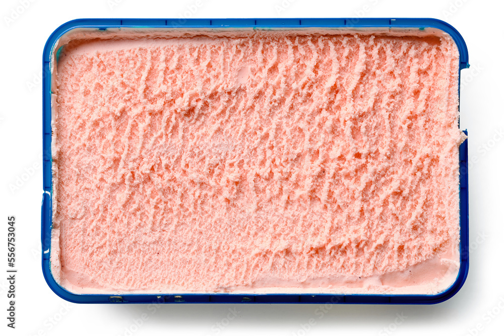 Sticker box of strawberry ice cream