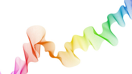 Abstract backdrop with wave gradient lines