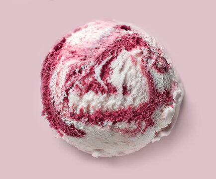 vanilla and raspberry ice cream