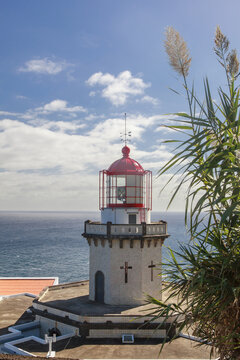 Farol da Ponta do Arnel Lighthouse; Ponta do Arnel, Sao Miguel Island, Azores, Portugal