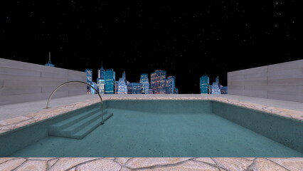 屋上プール付き住宅