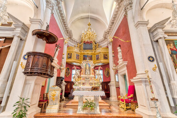 Interior of the Church of Saint Blaise; Dubrovnik, Croatia