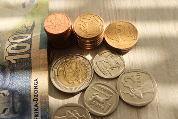 South African coins and banknotes
