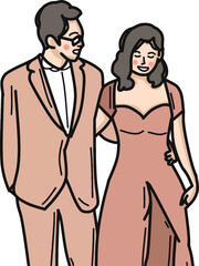 a couple of people are happily married