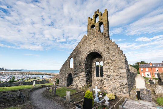 The ruins of Howth Abbey (St Mary's Abbey) in Howth Village; Howth, County Dublin, Ireland