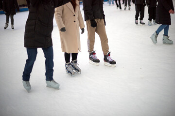 People ice skating