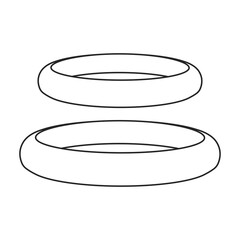 Wedding ring vector icon.Outline vector icon isolated on white background wedding ring .