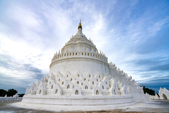 Hsinphyume Pagoda on the western banks of Ayeyarwady River, Mingun, Sagaing Region, Myanmar (Burma)
