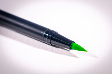 brush-tip markers in various colors