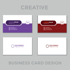 Obraz premium Simple, Modern, Creative, Corporate Business Card Design Template