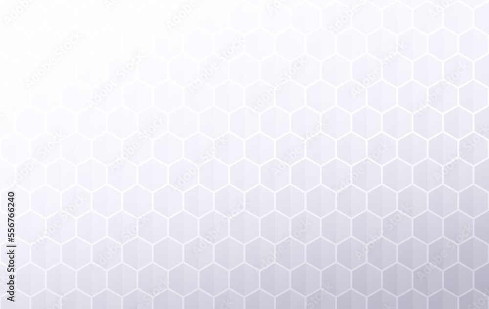 Poster pattern of gray geometric 3d hexagons or cube shapes on white. abstract high resolution full frame b