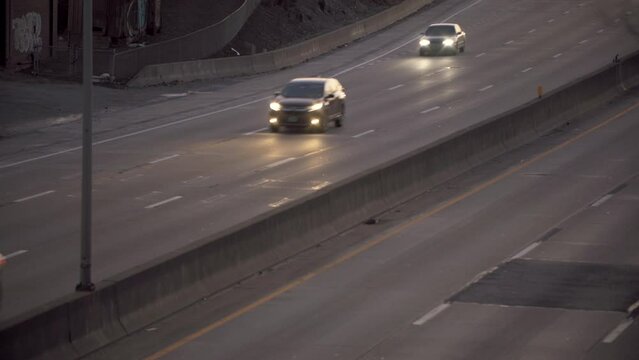 Cars Driving on U.S. Interstate 95 Highway in New York at Night