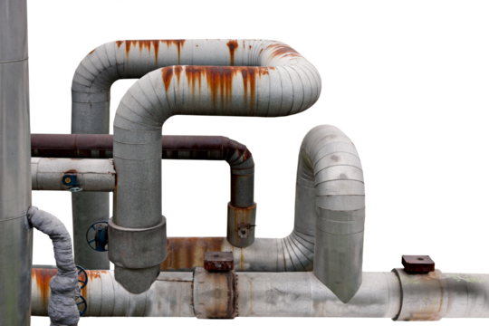 Rusty metal pipes