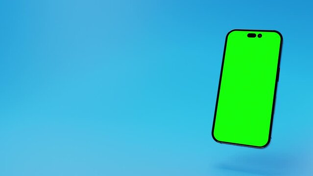 animated smartphone with green screen for app commercials, mockup show cases, mobile Website Presentations etc. 