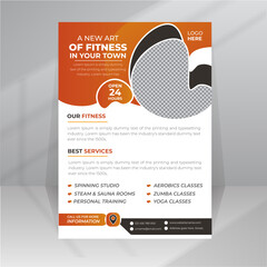 Modern Gym and Body Fitness agency template design