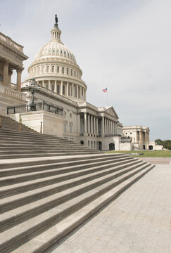 The exterior of the United States Capitol Building in Washington, District of Columbia.