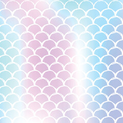 Mermaid scales background with holographic gradient.