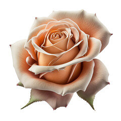 Rose flower isolated with transparent background 