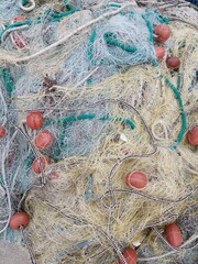 Fishing nets and floats