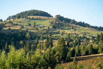 Farmland and farms in rural Transylvania, Romania; Transylvania, Romania