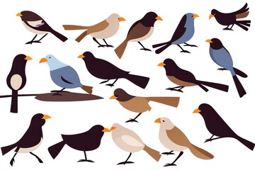 Illustration of different Birds - Generative AI