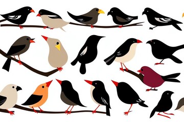 seamless pattern with birds