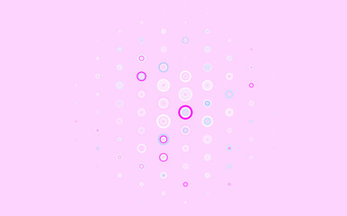 Light Pink, Blue vector template with circles.