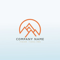 mountain vector logo design idea