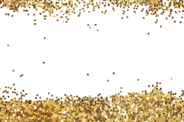 Abstract gold glitter confetti dot. Isolated on Png tranparent background.