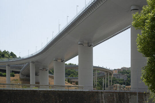 Genoa Saint George Bridge in Genova, Italy
