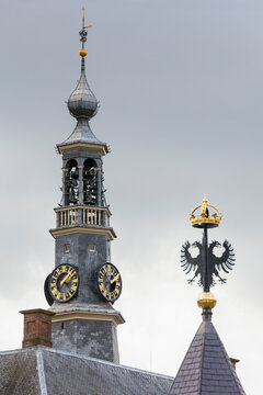 Clock tower of City Hall, Den Bosch, Netherlands; 's-Hertogenbosch, North Brabant, Netherlands
