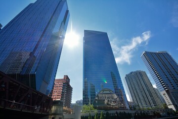 Fototapeta na wymiar Skyscrapers in Chicago, Illinois, USA.
