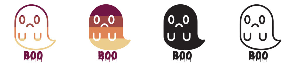 Fototapeta premium Halloween Cute Boo Ghost