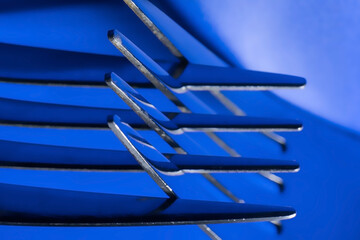 close-up fork with hard shadow and shallow depth of field