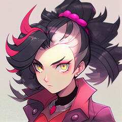 Naklejka premium Desert Rose, Character Concept, Anime, AI 