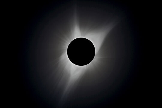 The solar corona during a total solar eclipse.