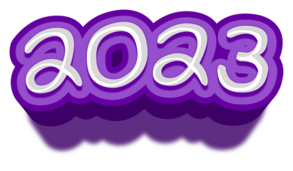 happy new year 2023 eve celebrations font golden purple shiny 