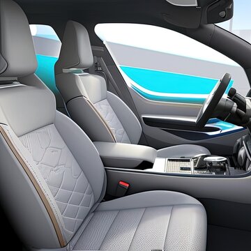 Futuristic car interior - generative ai