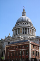 Fototapeta na wymiar Paternoster Square view to Saint Paul´s Cathedral in London, England Great Britain