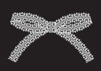 ハート柄レースのリボン