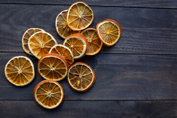 Christmas Circle handmade on wooden background
