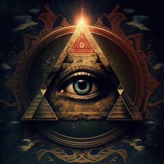 illuminati all-seeing eye - Generative AI