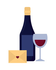 wine bottle and glass