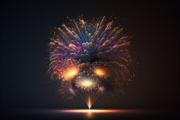 fireworks in the night sky 2023 - obrazy, fototapety, plakaty