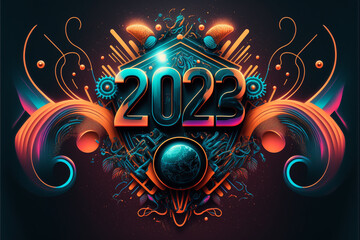abstract new year 2023 illustration