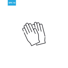 Cleaning gloves line icon Vector illustration