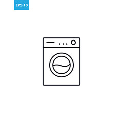 Washing machine line icon Vector illustration
