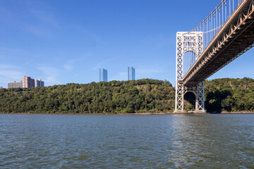 George Washington Bridge over the Hudson River at Fort Lee, New Jersery