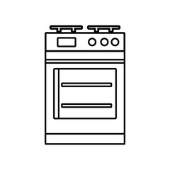 Oven outline icon, vector illustration in trendy design style, isolated on white background. The best Editable graphic resources for many purposes. Household equipment.