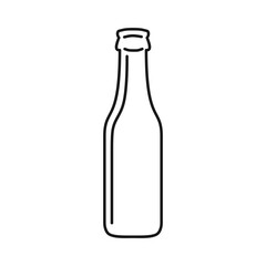 Drink glass bottle outline icon with dollar sign, vector illustration in trendy design style, isolated on white background. The best editable graphic resources for many purposes. don't drink